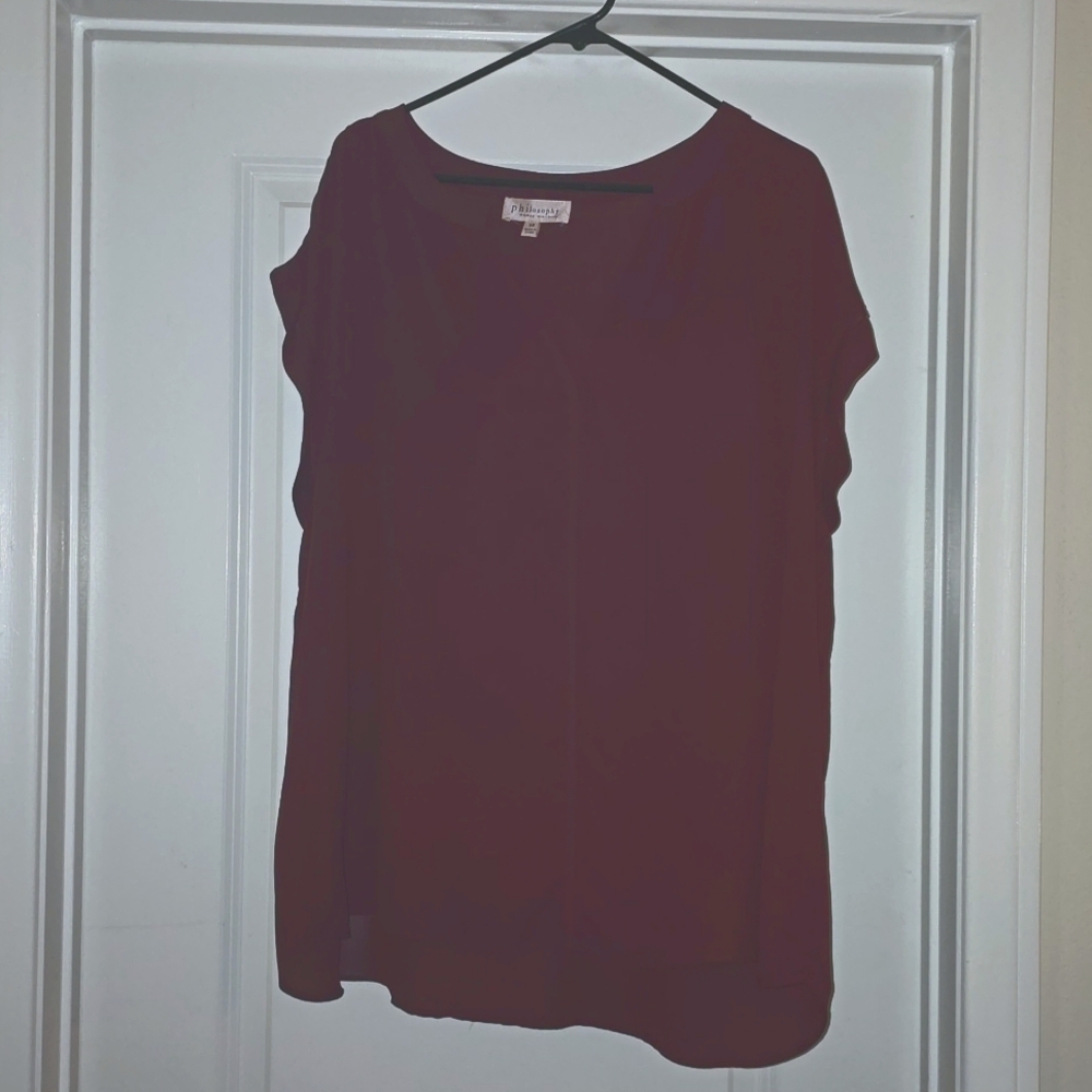 Burgundy sheer Blouse